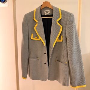 Vintage Blazer with Yellow Trim